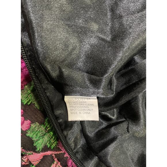 Mac Duggal Floral Mini Dress - Pink and Green - Picture 5 of 5